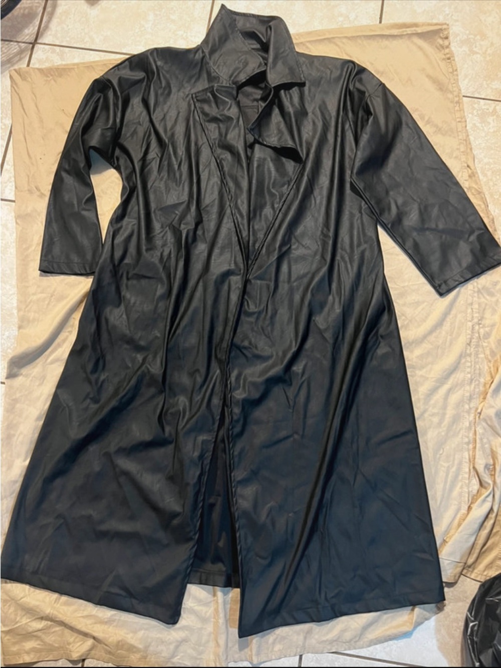 PrettyLittleThing Black Long Trench Coat
